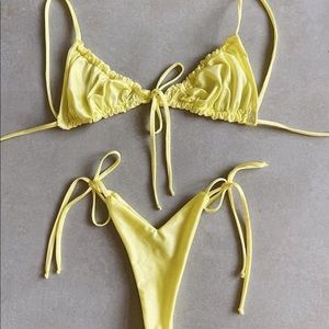WORN ONCE Vincija Swim Ruched Bikini Set